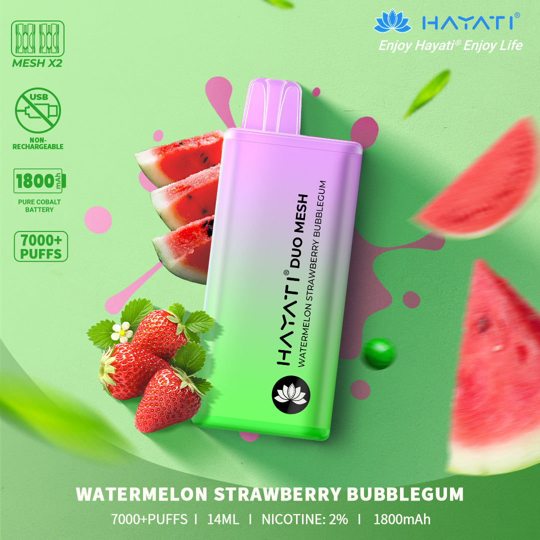 Hayati Duo Mesh 7000 Puffs Wegwerp Vape (Doos van 10)